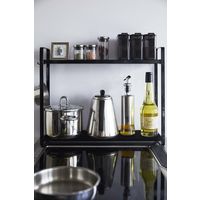 tower（タワー） コンロ横ラック2段 ブラック 1個 山崎実業 キッチン収納