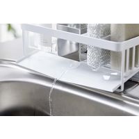 tower（タワー） 水が流れるスポンジ&ボトルホルダー ホワイト 1個 山崎実業 キッチン収納