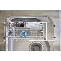 tower（タワー） 伸縮水切りワイヤーバスケット ホワイト 1個 山崎実業 キッチン収納