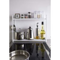 tower（タワー） コンロ横ラック2段 ホワイト 1個 山崎実業 キッチン収納