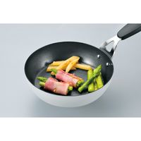 ちびパン ぷちパン フライパン 16cm ガラス蓋付き フッ素加工 IH・ガス火対応 グレー 1個 ベストコ