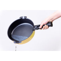 ToMay （トゥーメイ） フライパンにも鍋にもなる 取っ手の取れる 卓上鍋 24cm 深型 IH対応 イエロー 和平フレイズ