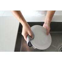 食器洗い スポンジ 水だけで汚れすっきり グレー 1個 マーナ