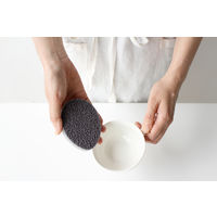 茶しぶ落とし スポンジ 水だけで汚れすっきり グレー 2個入 マーナ