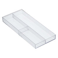 tower（タワー） 伸縮＆スライド カトラリートレー ホワイト 1個 山崎実業