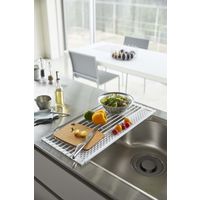 tower（タワー） 折り畳み水切り シリコーントレー付き L ホワイト 1個 山崎実業