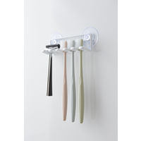 tower（タワー） 吸盤トゥースブラシホルダー 5連 ホワイト 1個 山崎実業