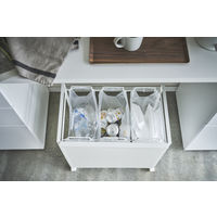 tower（タワー） 目隠し分別ダストワゴン 3分別 ホワイト 1個 山崎実業 【送料無料】