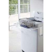 tower（タワー） マグネット伸縮洗濯機バスタオルハンガー ホワイト 1個 山崎実業