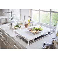 tower（タワー） 折り畳みガスコンロカバー ワイド ホワイト 1個 山崎実業