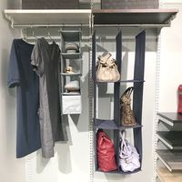 藤山 Fitrack(フィットラック) 吊り下げ小物収納 幅150×奥行300×高さ650 グレー CL-AC01 1セット（直送品）