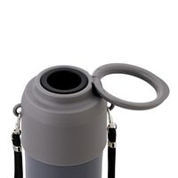 LIV PLUS ペットボトルホルダー 保冷保温 真空二重構造 ブラック NMー373 1個