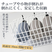 バスケット型ラック バスルーム お風呂 マグネット 収納 大容量 フック付 ホワイト KAWBSLDP02WH エレコム 1個（直送品）