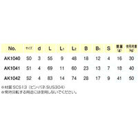 浅野金属工業 スプリングスイベルスナップ/サイズ・規格/S2 AK1042 1個（直送品）