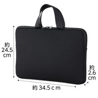 アーテック ＰＣタブレット用クッションケース　Ｌ　ブラック　横型 91731 1個