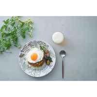 アイトー プレート 23cm L フラワーパターン 磁器 美濃焼 茶 463099 1個（直送品）