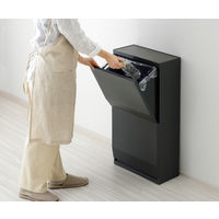 リス 通路で使える分別ダストボックス ワイド 2段 2P ゴミ箱 スリム 縦型 上段22.5L＋下段22.5L グレー GPRB058 1台