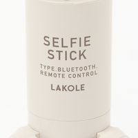 LEDライト付き自撮り棒 アイボリー LAKOLE/ラコレ