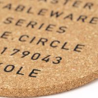 コルクコースターロゴ4点セット ブラック LAKOLE/ラコレ