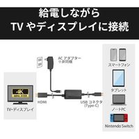 ラトックシステム RATOC USB TypeーC to HDMI 変換ケーブル(PD対応・1m) RS-UCHD4K60-1M 1個（直送品）