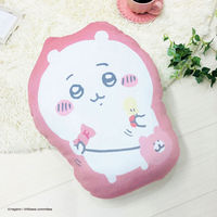 MORIPiLO ちいかわ クッション (ふわふわダイカットクッション) グッズ 背もたれ ピンク 33x43x10cm 可愛い 柔らかめ  キャラクター