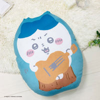 MORIPiLO ハチワレ クッション (ふわふわダイカットクッション) グッズ 背もたれ ブルー 33x43x10cm 可愛い 柔らかめ  キャラクター