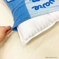 MORIPiLO 枕カバー タオル地  約32x52cm ちいかわ ハチワレ グッズ 洗える 35×50~43×63cm枕対応  のびのび 伸縮タイプ ブルー