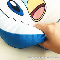 MORIPiLO ポケモン クッション(ポッチャマ もちもちフェイスクッション)  グッズ ダイカット 背もたれ ブルー 約25×30cm かわいい