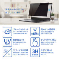 ナカバヤシ PC用のぞき見防止フィルタ 16W(16:10)用 SF-NFLGPV160W2 1枚