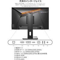 JAPANNEXT 28インチワイド 4K液晶モニター Type-C給電 JN-IPS28U-HSPC6 画面回転/上下昇降機能