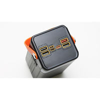 TOHO 大容量コンパクトバッテリー&ソーラーパネルセット ブラック a3448210 1台（直送品）