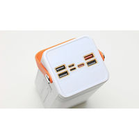 TOHO 大容量コンパクトバッテリー&ソーラーパネルセット ホワイト a3448220 1台（直送品）