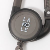 【LAKOLE/ラコレ】 クリアリール付きカラビナ ダークグレー