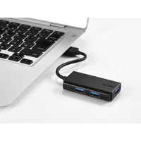 バッファロー USB3.0バスパワー 3ポート ハブ ブラック　BSH3U100U3BKZ BSH3U100U3BKZ 1個