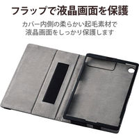 Lenovo Tab M10 HD 2nd Gen ケース 手帳 フラップ レザー 軽量 ブラック TB-L201PLFBK エレコム 1個（わけあり品）