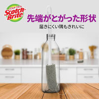 3M スコッチブライト キッチン スポンジ すごい ボトル洗い グレー 水筒 たわし ブラシ 抗菌 本体 1個（わけあり品）