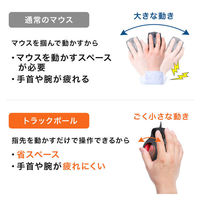 サンワサプライ 有線トラックボール 静音 5ボタン 大型サイズ 光学式 親指操作タイプ MA-TB184BK 1個（わけあり品）