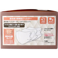 グローバル・ジャパン STYLE-ON ニュアンスバイカラーフィットマスク個包装アプリコット 30枚入 PTJ95-54 1箱(30枚入)（直送品）