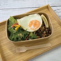 (お試し品) トーシン クラフトペーパーフードボックス L 約1.000ml 1袋（3個入）