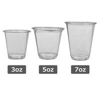 トーシン クリアカップ PET 5oz 約150ml 1セット（100個：50個入×2袋）
