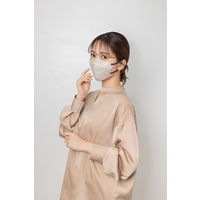 伊藤忠リーテイルリンク Eーlineマスク ベージュ×ワインレッド 1袋（7枚入）