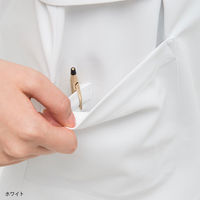 【再検品商品】ナガイレーベン 女子上衣 半袖 ホワイト L HO-1912（わけあり品）