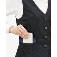 【再検品商品】ボンマックス BONOFFICE ベスト グレイ×ピンク 17号 AV1285-32-17（わけあり品）