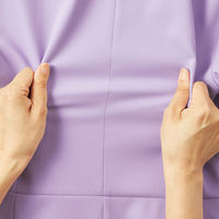 【再検品商品】フォーク レディスジップスクラブ ライラック M 7101SC-26 1枚　スクラブ（わけあり品）