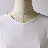 【再検品商品】住商モンブラン ナースジャケット オフW/アメリP LL LW602-12 1枚　スクラブ（わけあり品）