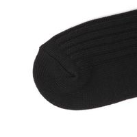 レディース ダメージクルーソックス ブラック 23～25cm LAKOLE/ラコレ