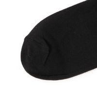 レディース ロングロゴ刺繍ソックス ブラック 23～25cm LAKOLE/ラコレ