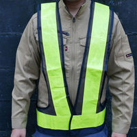 小野商事 安全ベスト 7cm幅反射テープ 大きめサイズ 紺×黄 No.741 No741 1着（わけあり品）