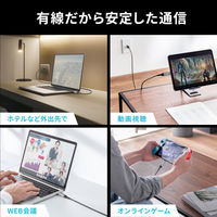 サンワサプライ  USB Type-C LAN変換ケーブル（Gigabit対応・2m） KB-SL6CLAN02BK（直送品）
