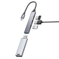 サンワサプライ  USB Type-C 4ポート コンボ 超スリムハブ USB-5TC26GM（直送品）